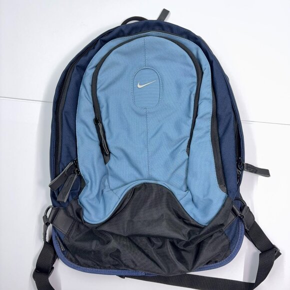 Vintage 90s Nike Air Flow Backpack Blue Black Rare